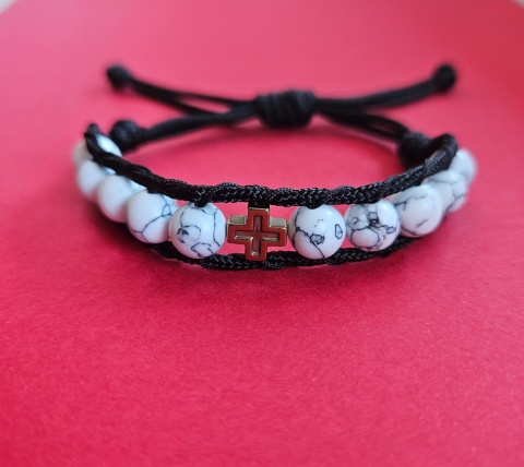 Bransoletka dziesiątka Różańca howlit