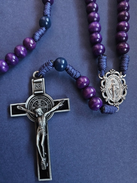 Drewniany duży Różaniec na szyję