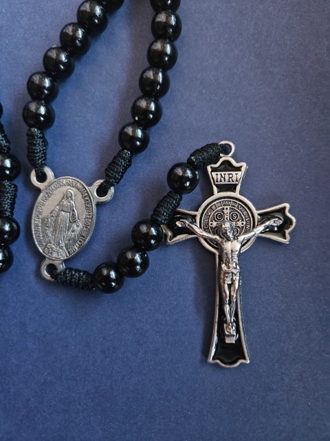 Drewniany duży Różaniec na szyję