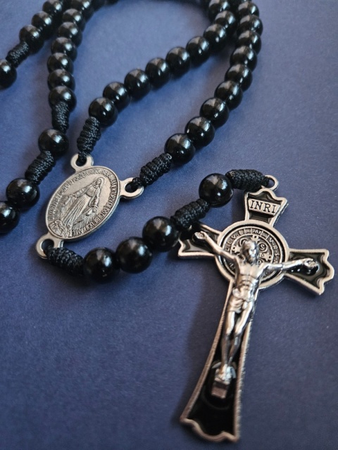 Drewniany duży Różaniec na szyję