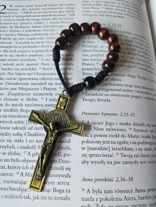 Dziesiątka Różańca ciemny brąz