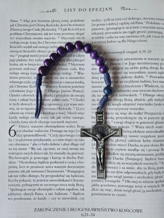 Dziesiątka Różańca paracord fioletowa