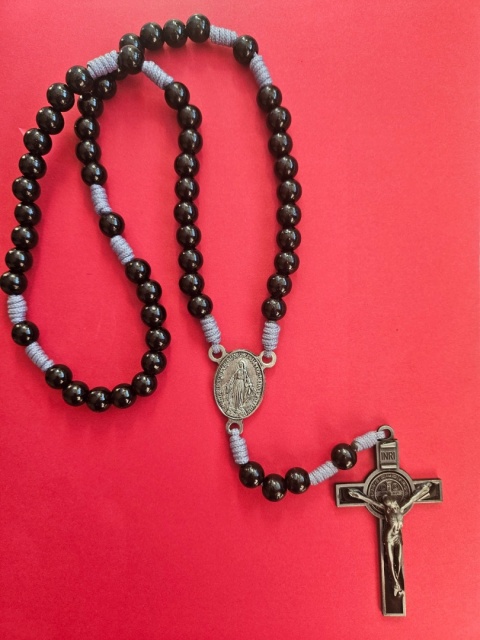 Różaniec na szyję Matka Boża Niepokalana paracord