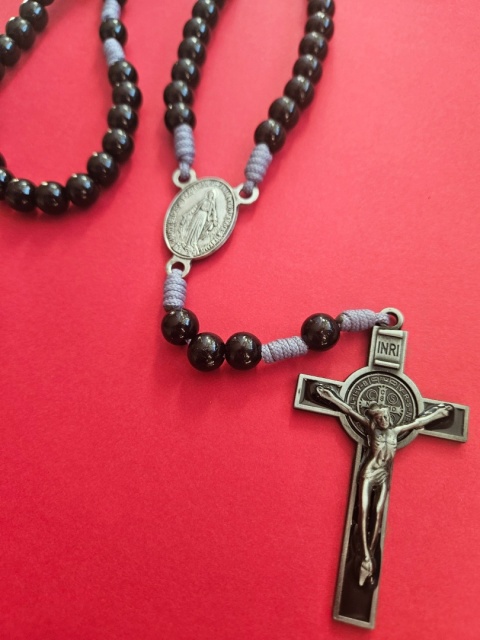 Różaniec na szyję Matka Boża Niepokalana paracord