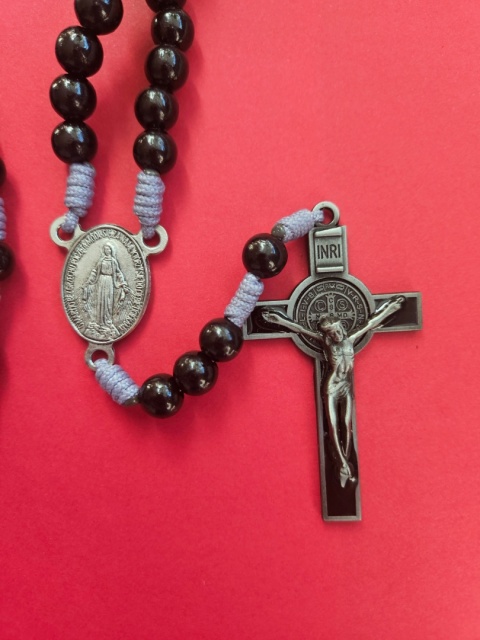 Różaniec na szyję Matka Boża Niepokalana paracord