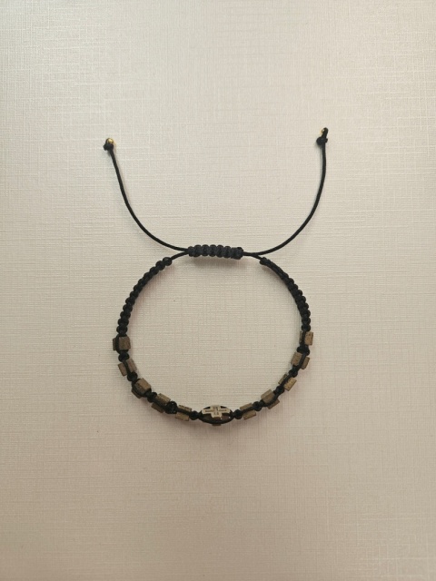 Bransoletka dziesiątek różańca lawa wulkaniczna