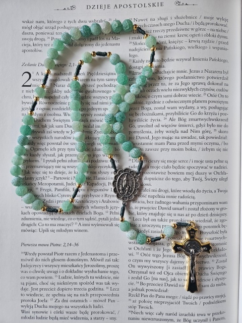 Różaniec agat zielony