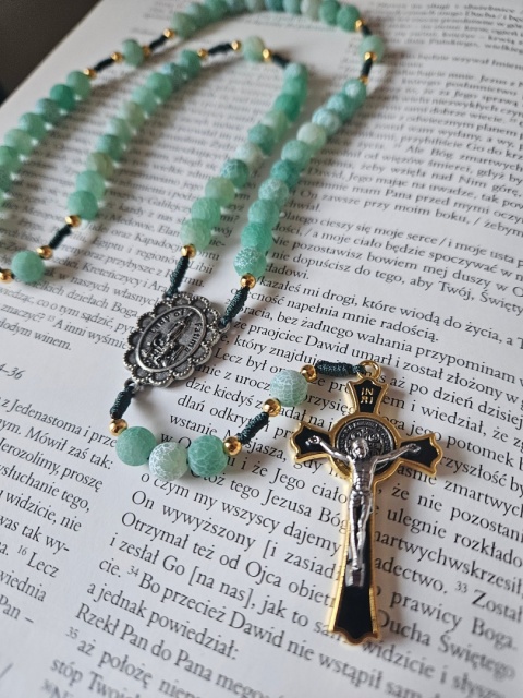 Różaniec agat zielony