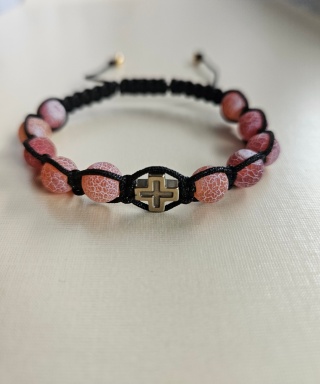 Bransoletka dziesiątka Różańca agat karneolowy