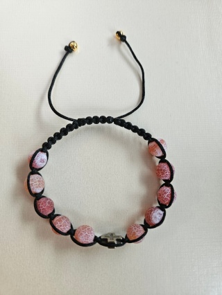 Bransoletka dziesiątka Różańca agat karneolowy