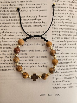 Bransoletka jaspis obrazkowy